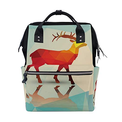 Mummia Bag Zaino Geometrico Poligonale Cervo Scuola