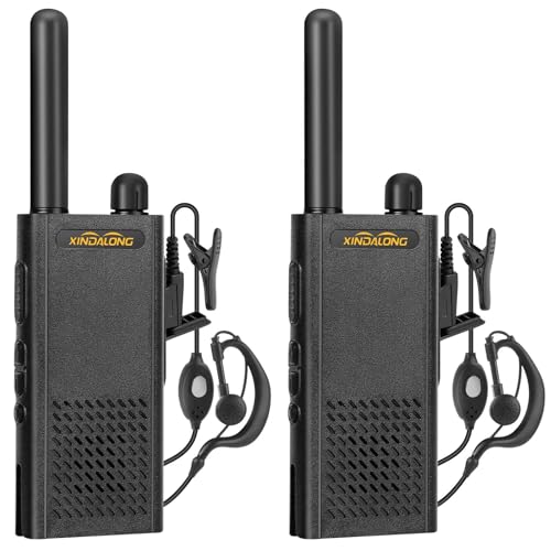 XINDALONG Walkie Talkies T26 Long Range Ultra-Thin & Lightweight Two-Way Radios with 16 FRS Channels, Rechargeable Li-ion Battery, Type-C Charging, Clear Audio for Outdoor, Work, and Family (2-Pack)