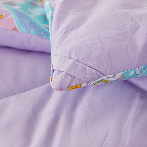 Perkily Lightweight Queen Size Girls Comforter Set 3Pcs Quilt 100% Cotton Paisley Pattern Summer Quilt/Comforter Purple Vintage Bedding Sets #TOP5