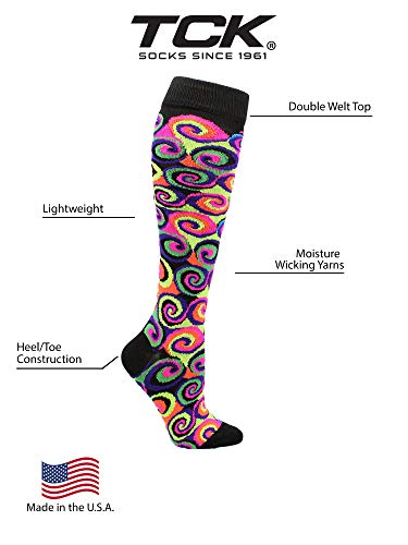 Krazisox Neon Swirls Socks Over the Calf3