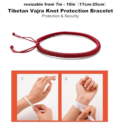 Authentic Blessed Tibetan Monks Handmade Protection Red Bracelet,Help Ward off any Negative Energy2