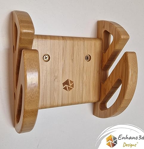 Enhanc3d Designs Skate-Wandhalterung aus Bambusholz, modernes und Robustes Design, Skate-Wandaufhänger, Longboard-Wandhalterung (1 Skate)