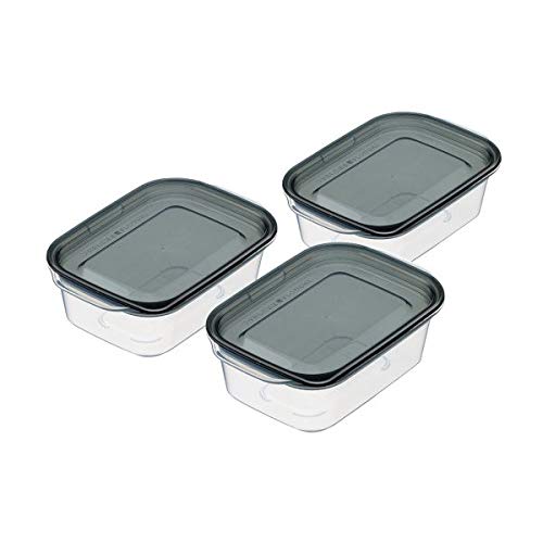 Inomata Hokan-sho Plastic Square Food Container, 180 ml Capacity, 3-Pack