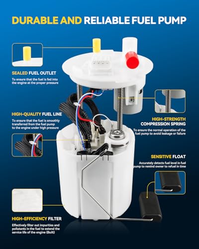Image of PHILTOP FG1741 Electric Fuel Pump Assembly, Compatible with Chevrolet Sonic 2012-2017 LT /LS 1.4L 1.8L FLEX /GAS, Replaces E8735M