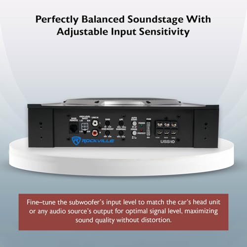 Image of Rockville Rockville USS10 10 inch 800w Slim Under-Seat Active Powered Car /Truck Subwoofer Sub