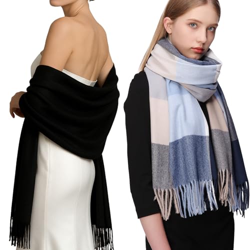 RIIQIICHY Scarf for Women Pashmina Shawl Wraps for Evening Dresses