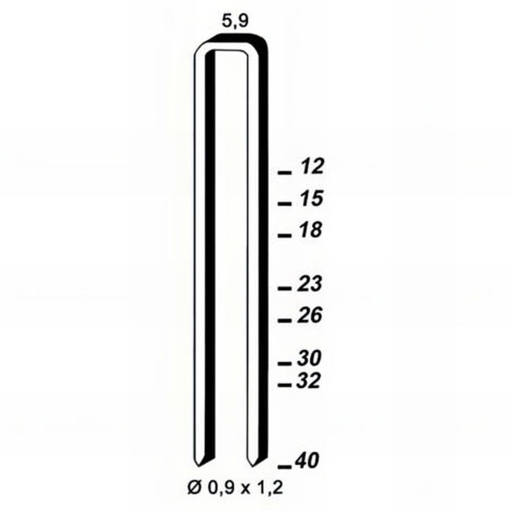 D-Work 4.000 Grapas E-25 - Galvanizadas Resinadas - Divergentes - 5.66x25x1.2 mm