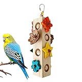 Vogelspielzeug aus Holz, Volierenspielzeug, farbenfroher Vogelartikel | Unterhaltungszubehör für Haustiere | Aktivitätsartikel im Käfig | Bereicherung von gefiederten Freunden zur Förderung