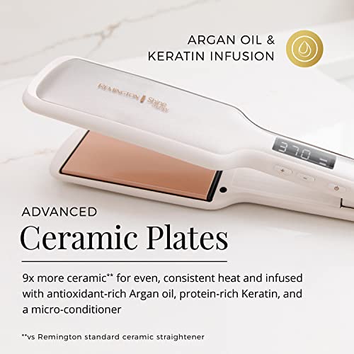 Amazon.com: REMINGTON Shine Therapy - Plancha para el cabello con infusión  de aceite de argán y queratina de 2 pulgadas : Belleza y Cuidado Personal