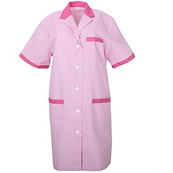 Ropa Laboral Batas MISEMIYA - Bata Unisex Uniforme Laboral CLINICA Dentista ESTÉTICA Hospital Limpieza Veterinaria Sanitarios HOSTELERÍA - Ref.T8162 - L, Fucsia