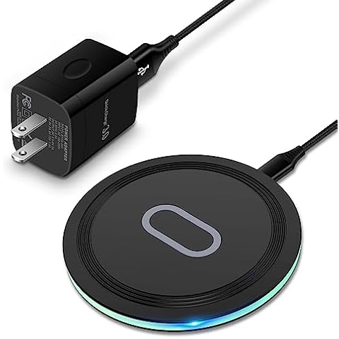 Wireless Charger Samsung Fast Charging Pad for Samsung Galaxy S24 FE/S23 Ultra/S22/S21/Z Flip 6 5,15W Wireless Charging Station Charger Mat and QC Adapter for Google Pixel 9 8a 7a 8 7 Pro,iPhone 16 15 Cover