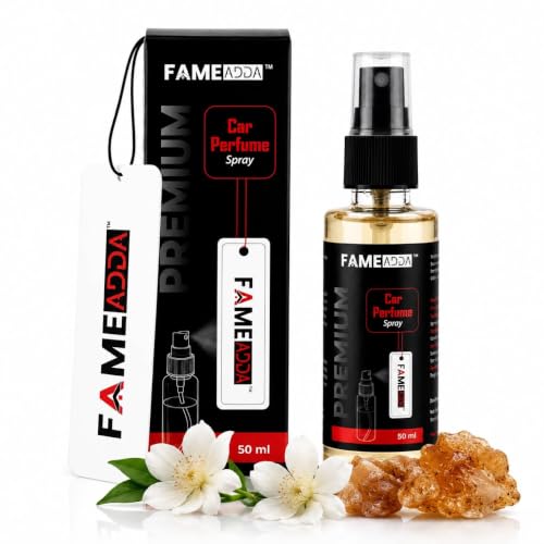 Image of 50 ML Musk Premium Car Perfume Luxury Spray with Hanging Card /Travel Friendly Car Air Fresheners 350+ Sprays /Car Accessories Interior /Eliminates Bad Odour for Car, Office & Home