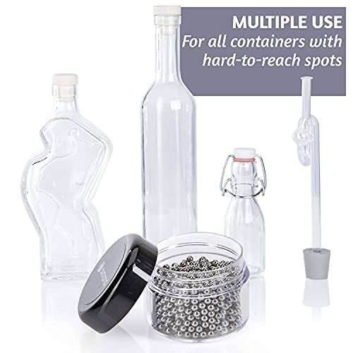 Reinigungskugeln für Glasgefäße Deluxe Reinigungsperlen für Glas-Karaffen, Flaschen, Vasen, Dekanter UVM. aus rostfreiem… – Bild 8