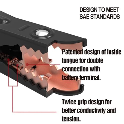 image for CARTMAN 4 Gauge 20 Feet Jumper Cables Automotive Booster Cables with C