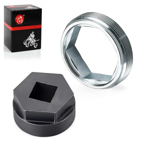 Image of Steering Stem Bearing Nut Bolt Removal Tool & Holder Nut For YAMAHA Banshee Big Bear Bruin Grizzly Kodiak Warrior Raptor Wolverine 350 400 450 600 660 700 YFZ450 YFB250 Timberwolf 250