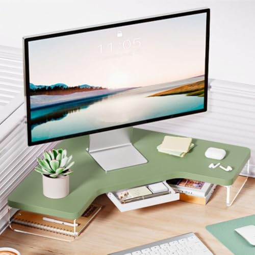 Soporte de esquina ajustable para monitor con cajón