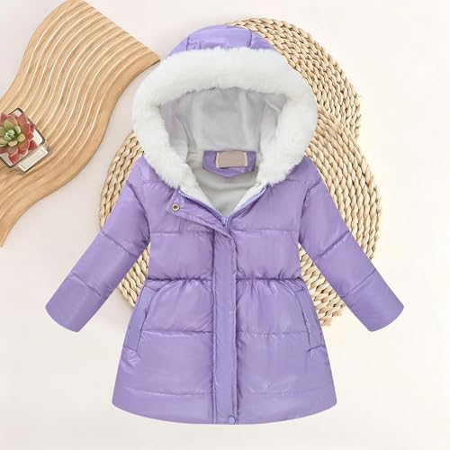 Image of Teen Kids Leather Puffer Jackets Winter Waterproof Fleece Lined Down Coats Boys Girls Padded Warm Quilted Outwear