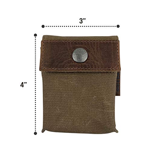 Hide & Drink, Playing Cards Case Handmade From Waxed Canvas - Protective Sleeve For Deck, Card Box For Travel, Organize And Store For Poker Games - Water Resistant, Durable, Minimalist Style - Fatigue #TOP5