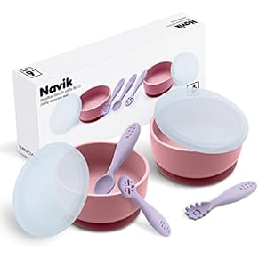 Navik Baby Geschirrset mit Saugnapf Löffel
