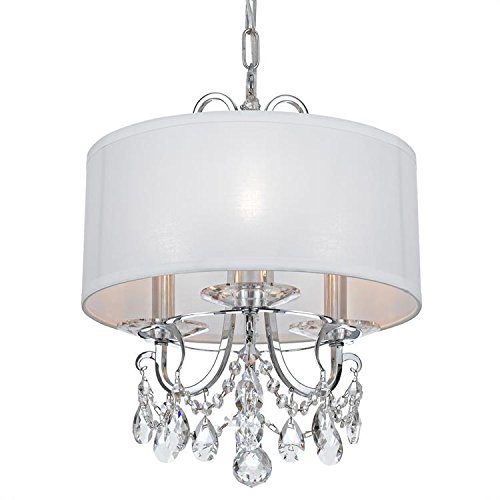 Othello 3 Light Clear Crystal Polished Chrome Mini Chandelier #1