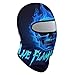 Fashion Breathable Blue Flaming Fire Skull Full Face Mask, Sun Protection Ski Mask, Face Cover for Outdoor Motorcycle Riding Sports