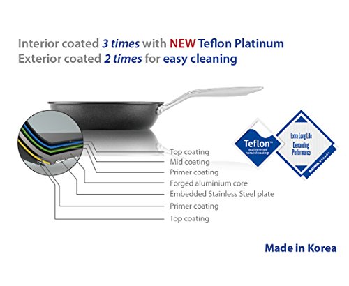 Techef - Onyx Collection 8-Inch Nonstick Frying Pan Skillet, Pfoa-Free, Dishwasher Oven Safe, Stainless Steel Handle, Induction-Ready, Made In Korea (8-Inch) #TOP2