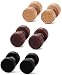 Jstyle Stainless Steel Mens Stud Earrings for Women Ear Plugs Piercings Screw 3 Pairs a Set 18G 8mm