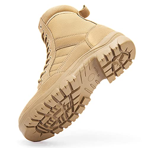 Wideway Men's Military Combat Boots Durable Suede Leather Desert Boots Tactical Army Boots Outdoor Hiking Boots #TOP4