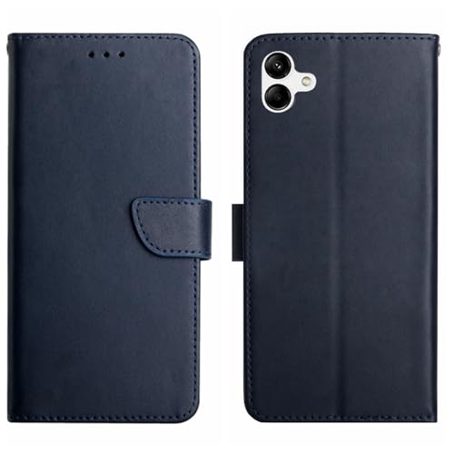 Coque Samsung Galaxy A07 en cuir véritable bleu élégant avec support