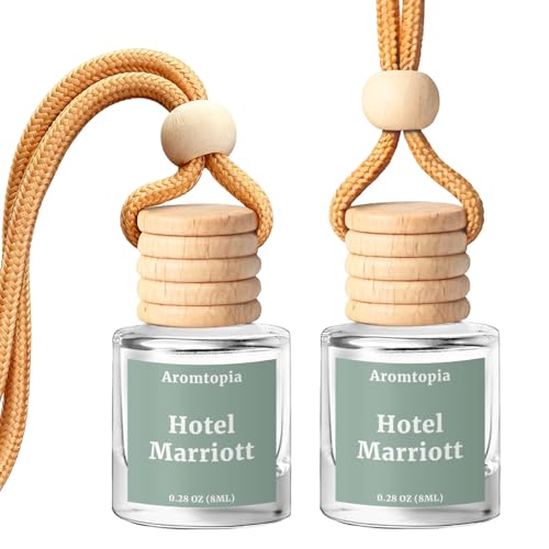 Hanging Car Air Freshener - Aromtopia Hotel Scent Car Fragrance Diffuser - Car Odor Eliminator - Long Lasting Scent - Auto Accessories - Hotel Marriott, Pack of 2