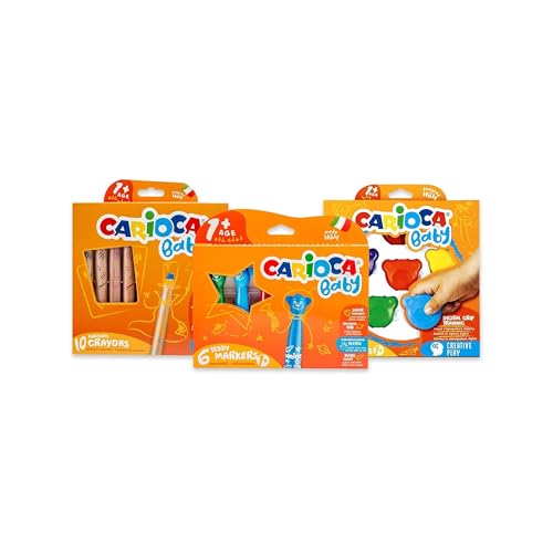 Crayons 3-en-1 CARIOCA Baby lavables pour colorier sans salir les vêtements