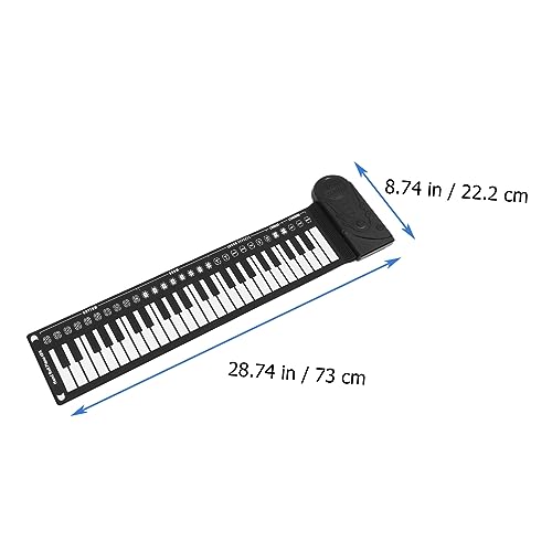 VICASKY 1 Jeu De Claviers De Piano À 49 Touches Pour Enfants Piano Musical Piano Pour Enfants Piano Pliable À 49 Touches Piano Enroulable À 49 Touches Piano Éducatif Enroulable - Les Beatles, Paul McCartney, John Lennon, RIngo Starr, George Harrison VICASKY 1 Jeu De Claviers De Piano À 49 Touches Pour Enfants Piano Musical Piano Pour Enfants Piano Pliable À 49 Touches Piano Enroulable À 49 Touches Piano Éducatif Enroulable – Image 3