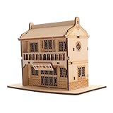 Juguetes de rompecabezas modelo 3d: vienen con accesorio de motor, se pueden convertir en una caja de música con diseño de pub después de terminar, juguete de rompecabezas de restaurante 3d