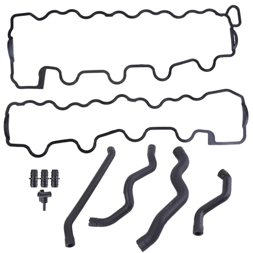 Image of Valve Cover Gaskets Set Compatible with Mercedes-Benz C280 C320 CL500 CLK320 CLK430 CLK500 ML350 ML500 R500 ML500 Replace 120180482, 1120180282, 1120180182, 1179901578