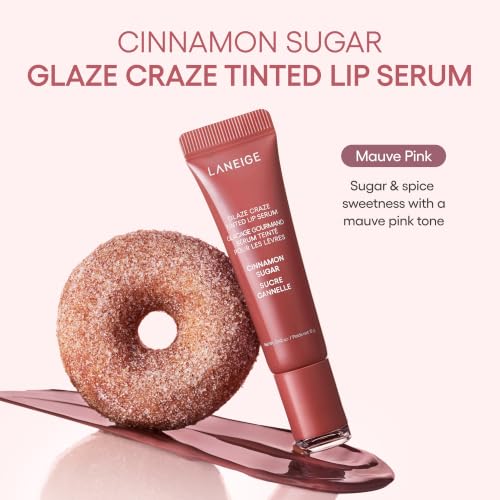 Image of Laneige Glaze Craze Tinted Lip Serum | Plumping, Nourishing Hydration with Polypeptide and Ceramides | Lip Balm for Dry & Chapped Lips |Ultra Glamorous Shiny Lips