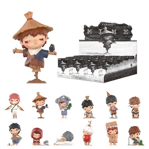 POP MART Hirono Mime Series Figures, 12PCs Hirono Blind Box Figures, Random Design Action Figures Collectible Toys Home Decorations, Holiday Birthday Gifts for Girls and Boys, Whoel Set