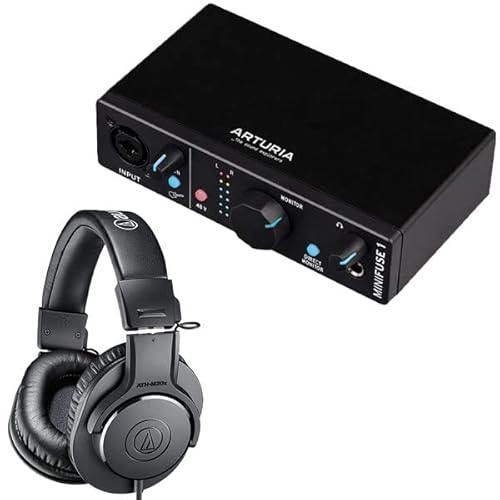 Arturia I[fBIC^[tFCX MiniFuse1 ubN(1in2out) + wbhz ATH-M20X Zbg