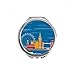 London Eye Double-Decker Buses Graffiti Hand Compact Mirror Round Portable Pocket Glass