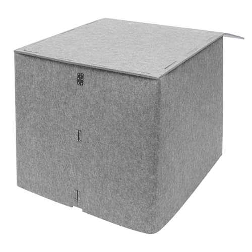 Cabina de aislamiento acústico para micrófono, escudo plegable para absorción vocal, reducción de ruido, estudio de grabación de escritorio para podcasts, locuciones y transmisiones, Gris, 23.6 pulgadas miniatura 6