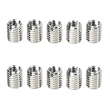 HQABCUTR 10 Stück Edelstahl-Gewindeadapter zur Umwandlung von M8 8 mm Außengewinde auf M6 6 mm Innengewinde