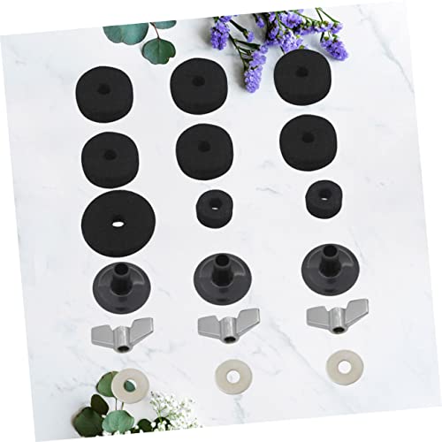 ibasenice 36 piezas Accesorios para Batería Incluye Almohadillas para Platillos, Arandelas, Mangas, Bases y Partes de Percusión para Soportes de Platillos Ligero y Práctico miniatura 5