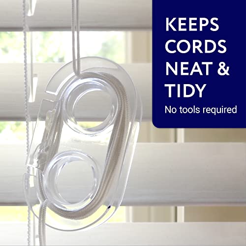 IMPRESA Window Shade Cord Winder - 4 Pack, Durable Plastic, Clear, Manage Heavy Blinds with Ease, No Tools Required - Image 3