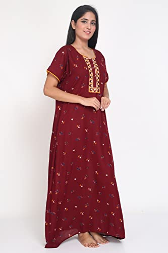 Image of Women's Alpine Mix Print Maxi Nightgown