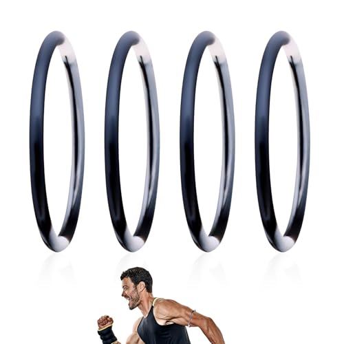 Image of Lyreh 4pcs Patellar Tendon Support Strap, Silicone Patella Band Elastic Stabilizer Patella Knee Brace for Women Men Running Basketball Hiking Soccer Jumpers Gym Sports (Black White Mix)