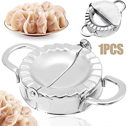 Image of Stainless Steel Kitchen Dumpling Momos Ghughra Samosa karanji Gujiya Mould Dough Press Maker Mould Machine for Kitchen, 16 x 10 x 5 centimeters