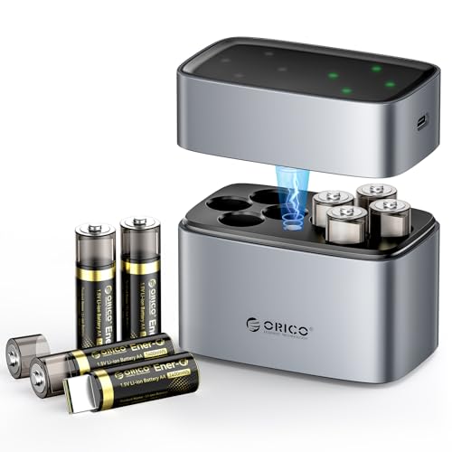 Chargeur AA avec piles Lithium-Ion 1400 mWh haute performance