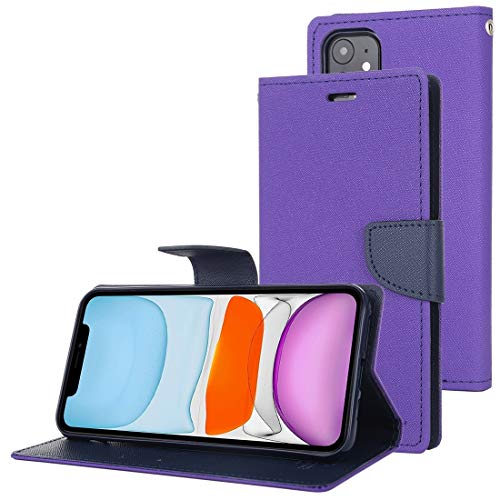 Coque iPhone 11 violet Mercury protection rigide et fentes cartes
