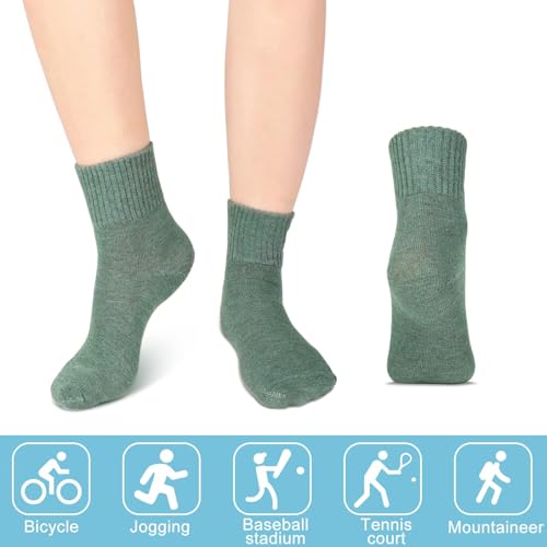 Image of Eurzom 10 Pairs Socks Womens Crew Elastic Ankle Length Cotton Socks Aesthetic Cute Lightweight Low Cut Gifts for Women