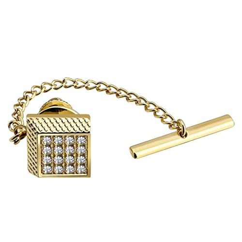 THJKUPO Men's Tie Pins 4 Colors Optional Square Clips Accessories Fashion Party Gifts