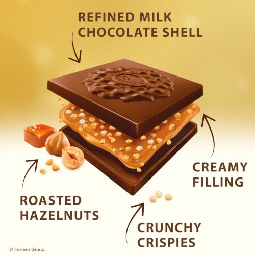 Ferrero Rocher Caramel and Hazelnut chocolate squares, 3.7 oz - image 3
